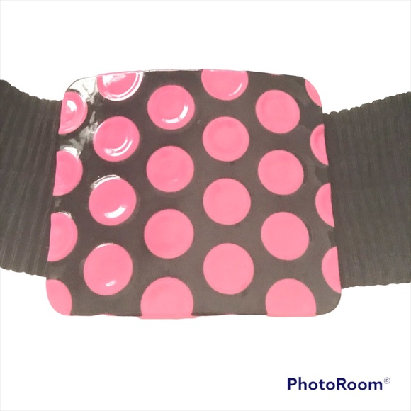 Hot Pink and Black Stretch Belt Liz Claiborne - Picture 2 of 10